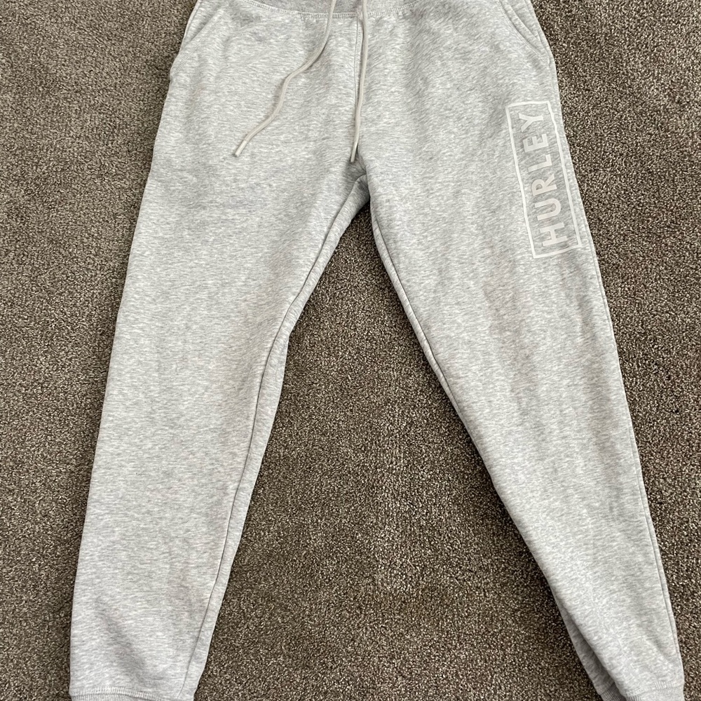 Grey cotton Hurley sweat pants